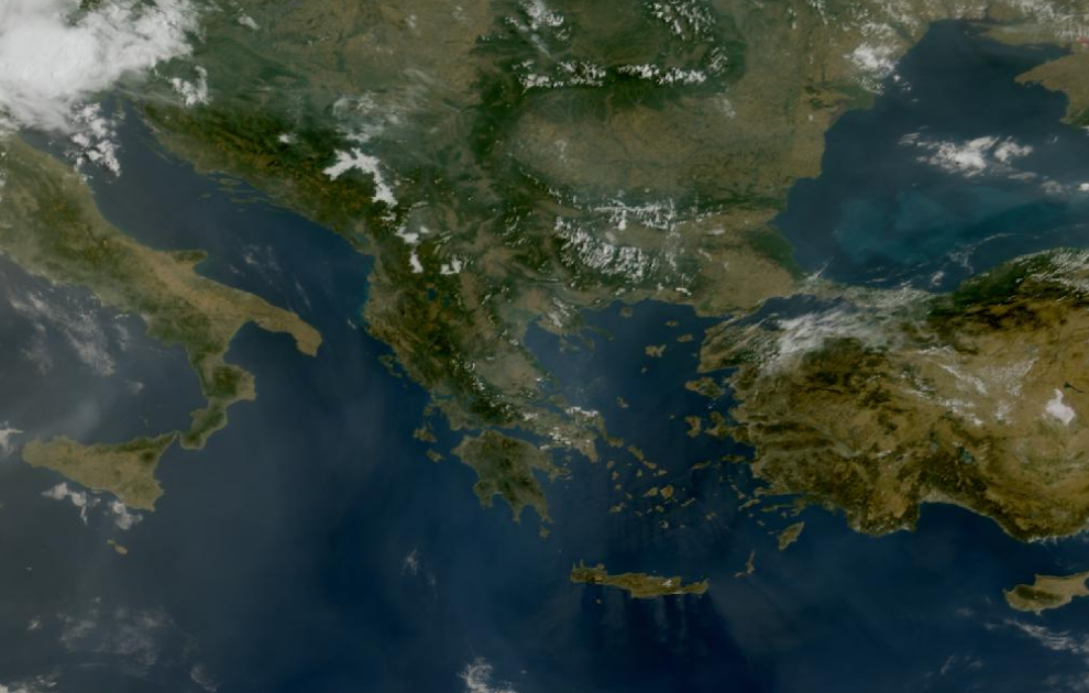 Τελευταία δορυφορική εικόνα νεφοκάλυψης