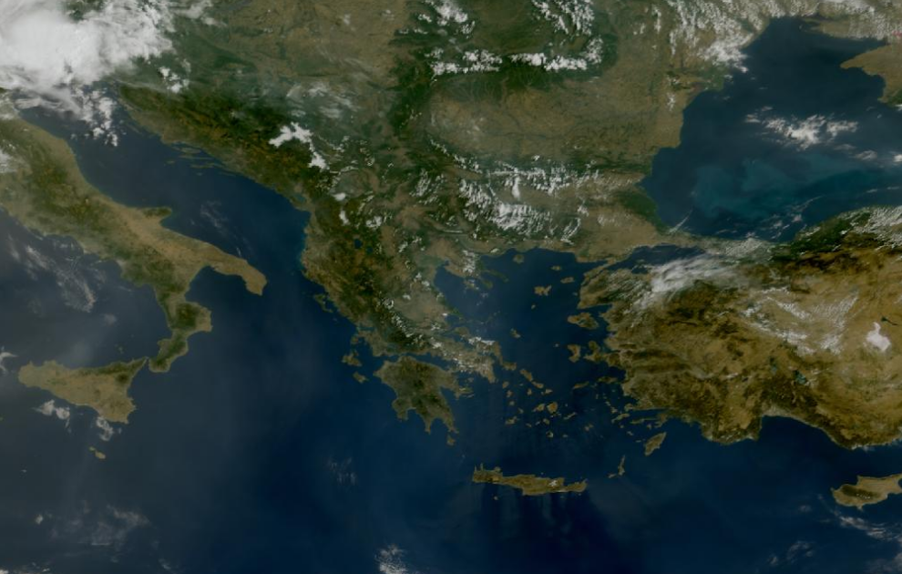 Τελευταία δορυφορική εικόνα νεφοκάλυψης