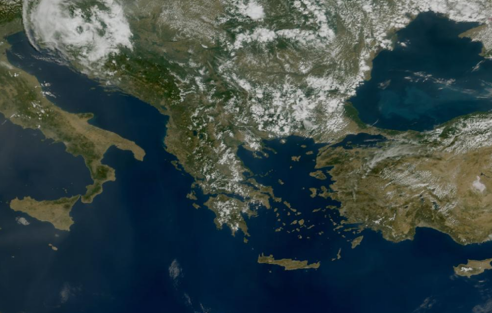 Τελευταία δορυφορική εικόνα νεφοκάλυψης