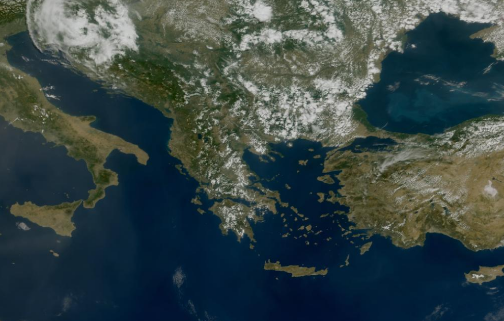 Τελευταία δορυφορική εικόνα νεφοκάλυψης