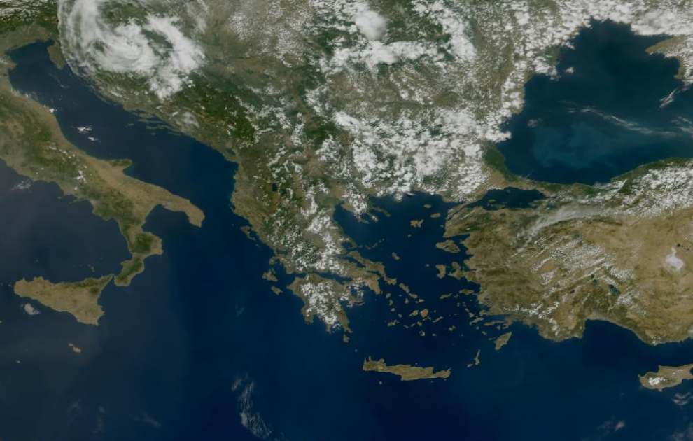 Τελευταία δορυφορική εικόνα νεφοκάλυψης