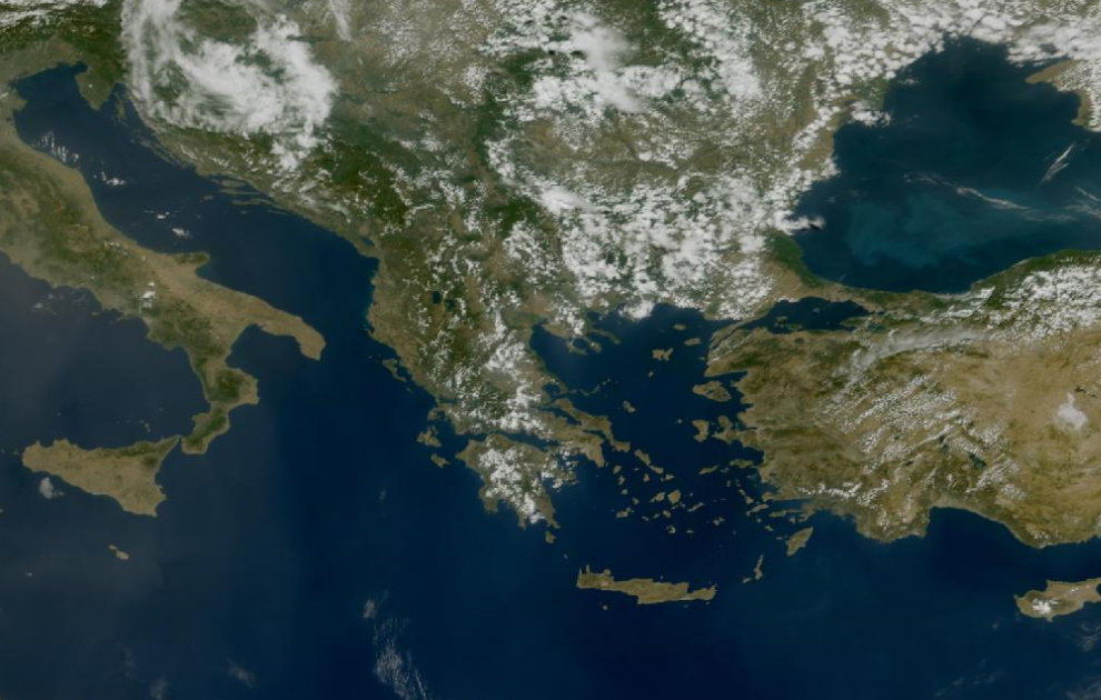 Τελευταία δορυφορική εικόνα νεφοκάλυψης