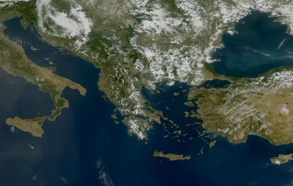 Τελευταία δορυφορική εικόνα νεφοκάλυψης