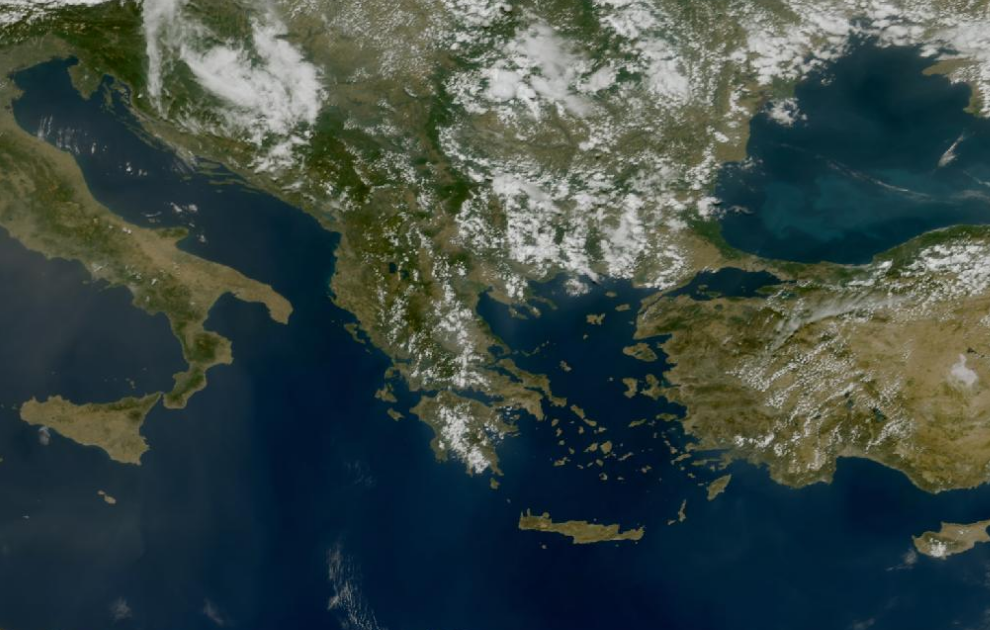 Τελευταία δορυφορική εικόνα νεφοκάλυψης