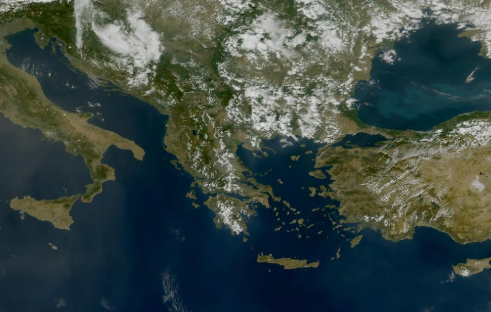 Τελευταία δορυφορική εικόνα νεφοκάλυψης