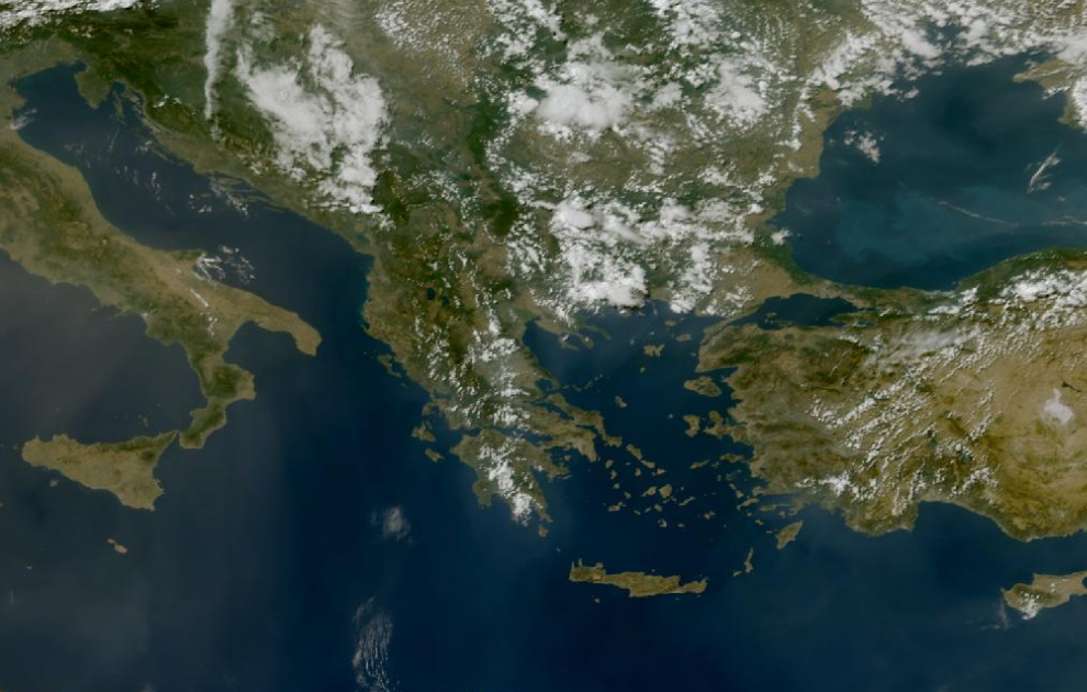 Τελευταία δορυφορική εικόνα νεφοκάλυψης