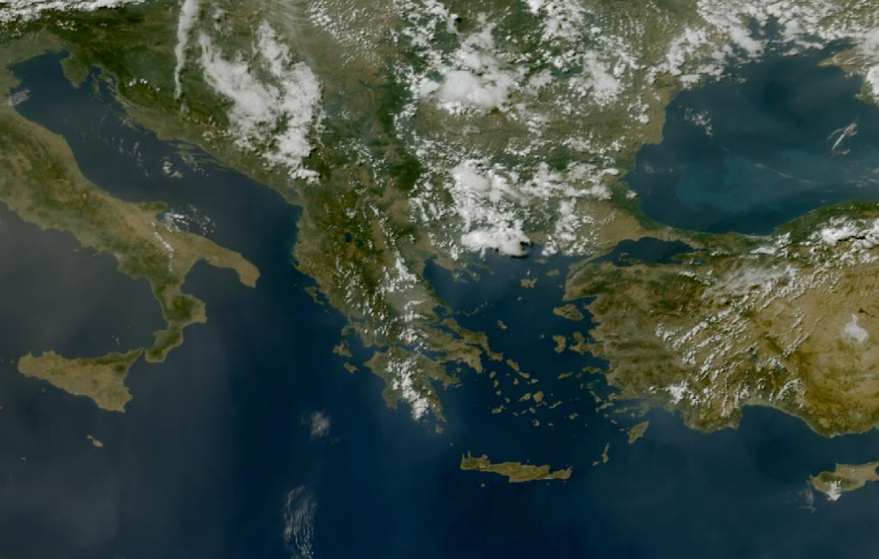 Τελευταία δορυφορική εικόνα νεφοκάλυψης