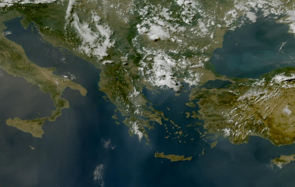 Τελευταία δορυφορική εικόνα νεφοκάλυψης