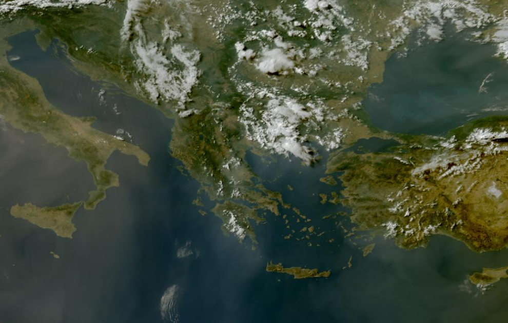 Τελευταία δορυφορική εικόνα νεφοκάλυψης