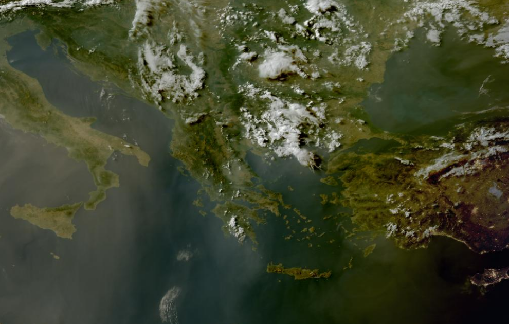 Τελευταία δορυφορική εικόνα νεφοκάλυψης