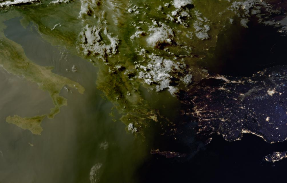 Τελευταία δορυφορική εικόνα νεφοκάλυψης
