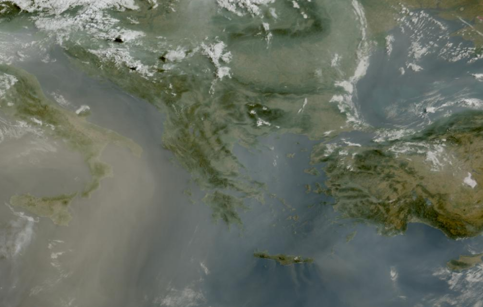 Τελευταία δορυφορική εικόνα νεφοκάλυψης