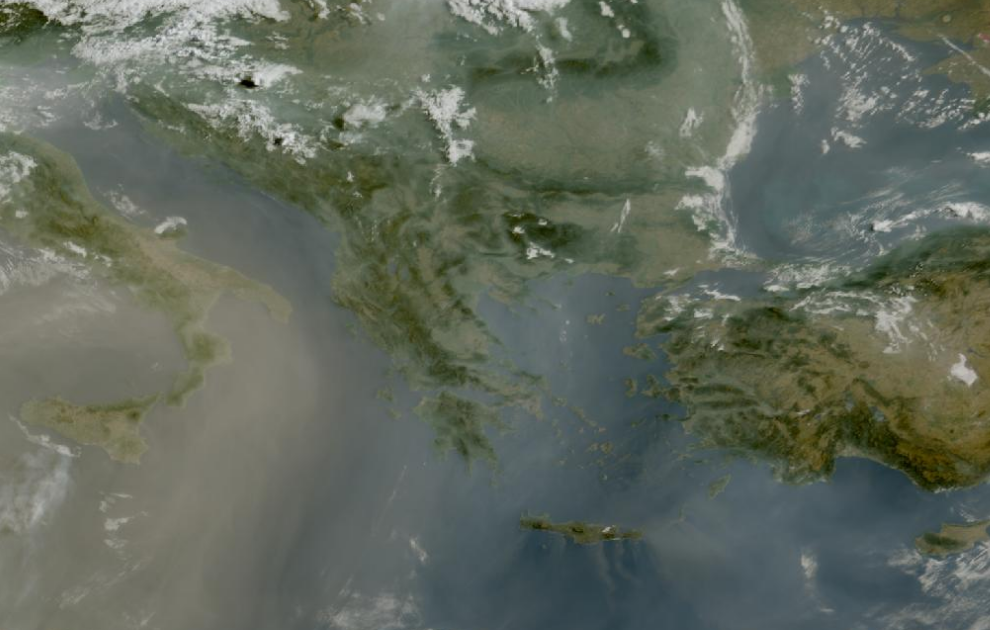 Τελευταία δορυφορική εικόνα νεφοκάλυψης