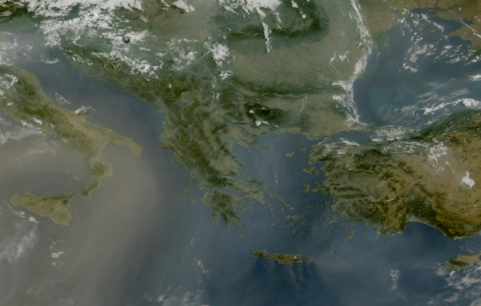 Τελευταία δορυφορική εικόνα νεφοκάλυψης