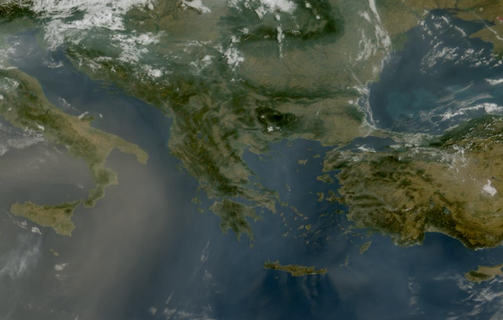 Τελευταία δορυφορική εικόνα νεφοκάλυψης