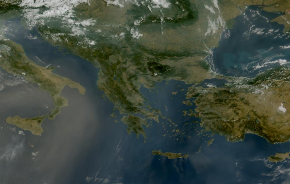 Τελευταία δορυφορική εικόνα νεφοκάλυψης