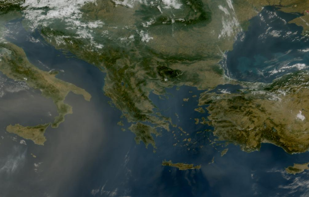 Τελευταία δορυφορική εικόνα νεφοκάλυψης