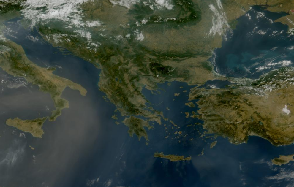 Τελευταία δορυφορική εικόνα νεφοκάλυψης