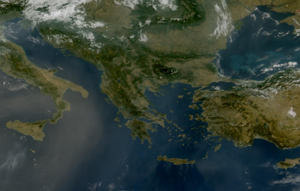 Τελευταία δορυφορική εικόνα νεφοκάλυψης