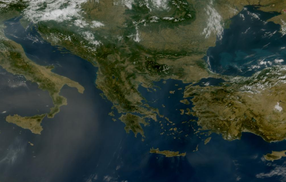 Τελευταία δορυφορική εικόνα νεφοκάλυψης