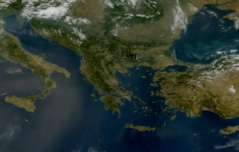 Τελευταία δορυφορική εικόνα νεφοκάλυψης