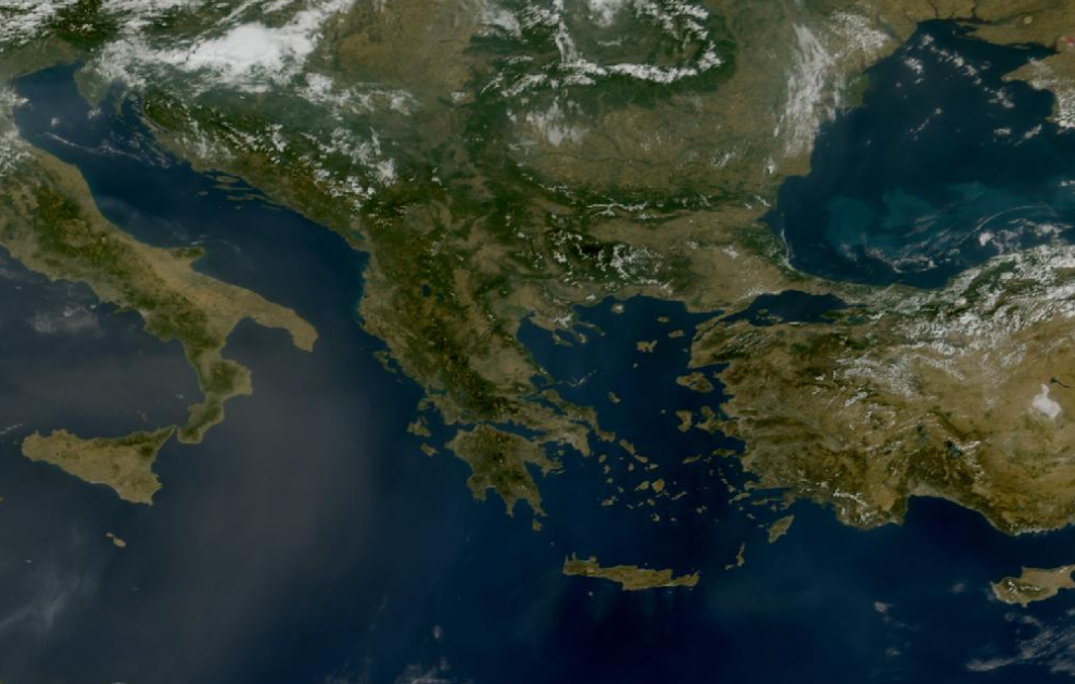 Τελευταία δορυφορική εικόνα νεφοκάλυψης