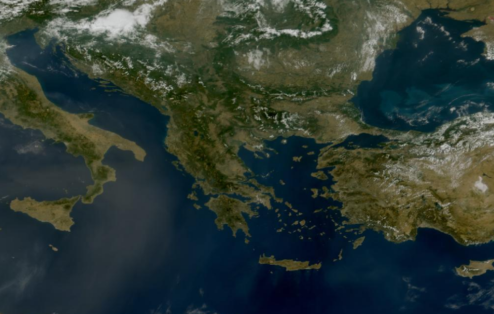 Τελευταία δορυφορική εικόνα νεφοκάλυψης