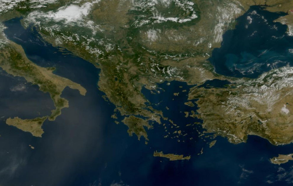 Τελευταία δορυφορική εικόνα νεφοκάλυψης