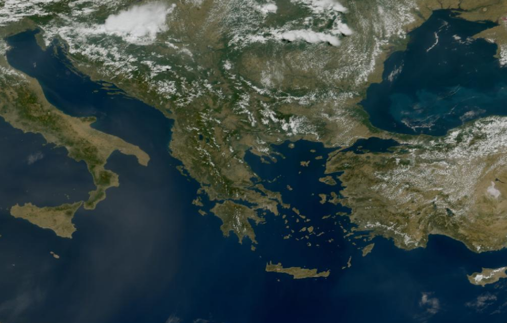 Τελευταία δορυφορική εικόνα νεφοκάλυψης