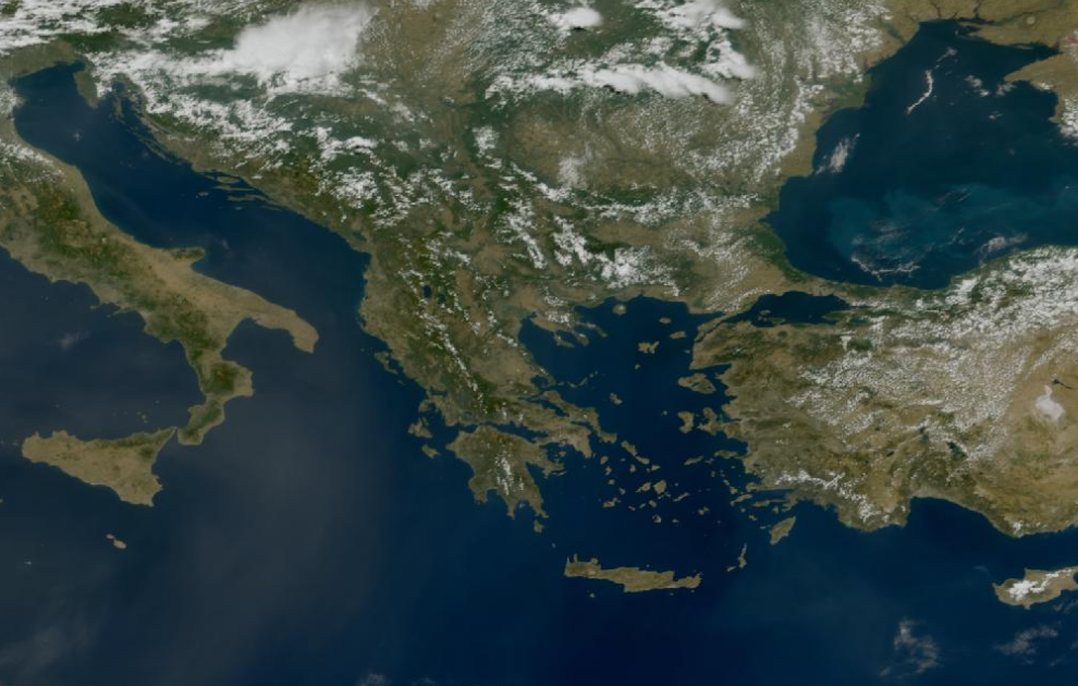 Τελευταία δορυφορική εικόνα νεφοκάλυψης
