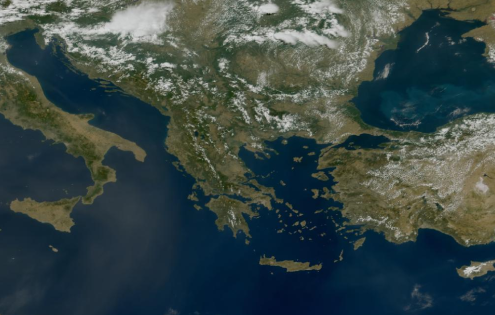 Τελευταία δορυφορική εικόνα νεφοκάλυψης