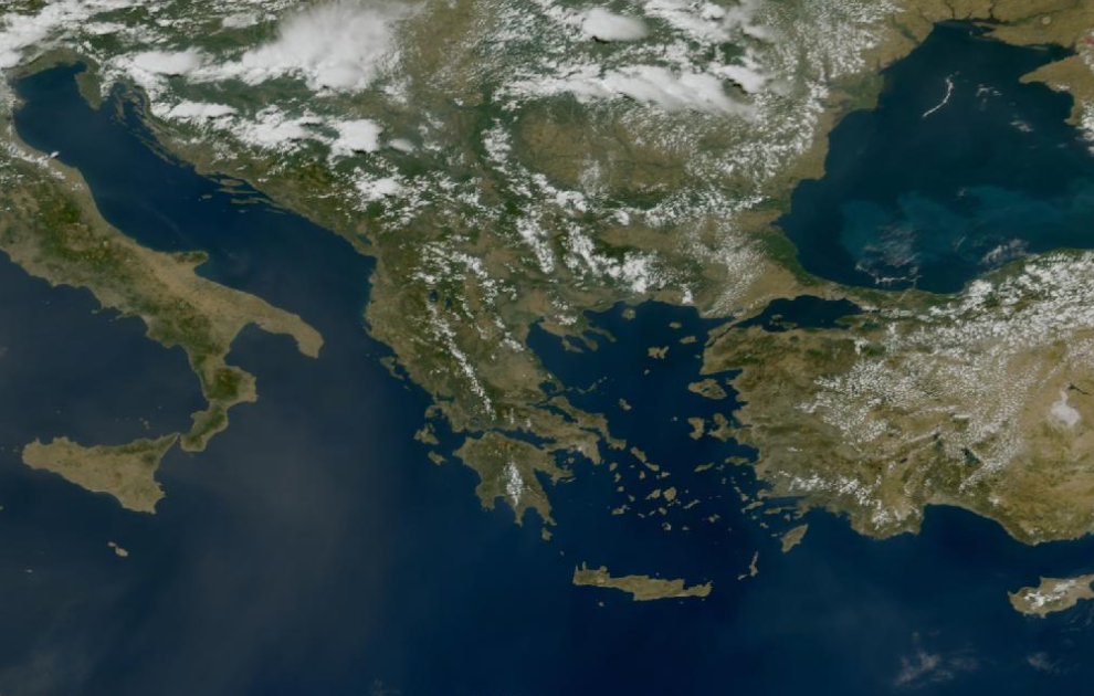 Τελευταία δορυφορική εικόνα νεφοκάλυψης