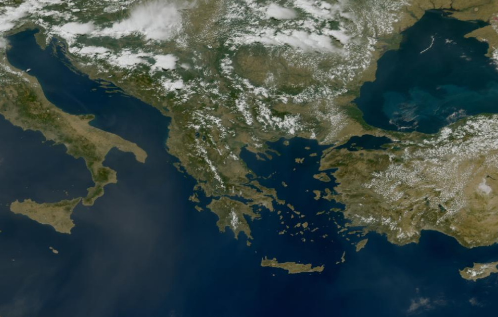 Τελευταία δορυφορική εικόνα νεφοκάλυψης
