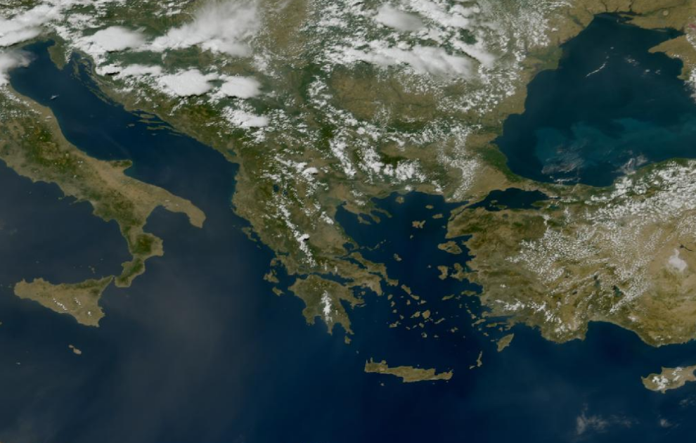 Τελευταία δορυφορική εικόνα νεφοκάλυψης