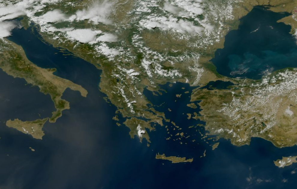Τελευταία δορυφορική εικόνα νεφοκάλυψης