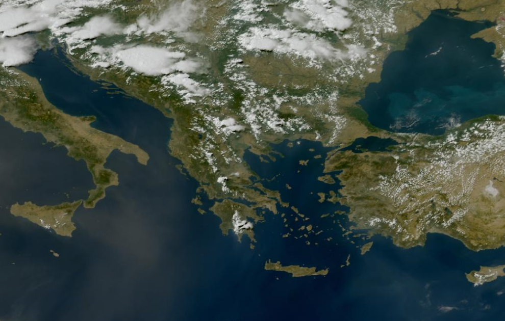 Τελευταία δορυφορική εικόνα νεφοκάλυψης