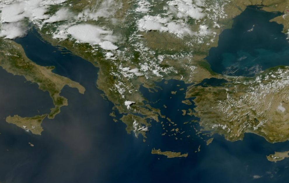 Τελευταία δορυφορική εικόνα νεφοκάλυψης