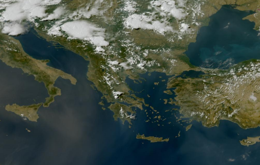 Τελευταία δορυφορική εικόνα νεφοκάλυψης