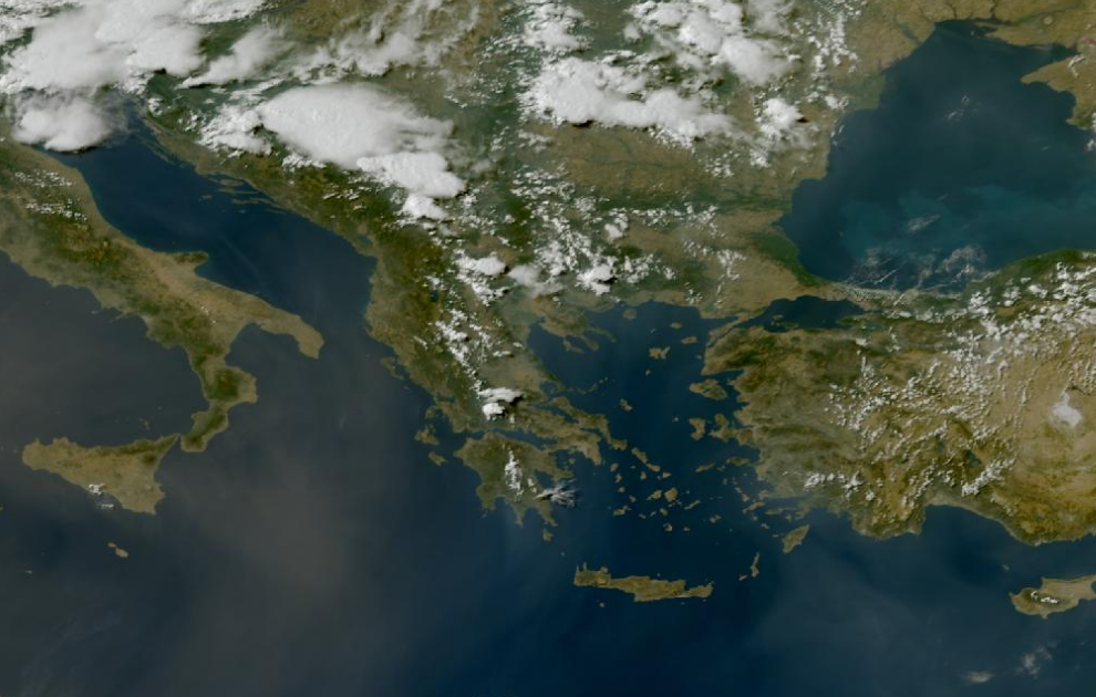 Τελευταία δορυφορική εικόνα νεφοκάλυψης