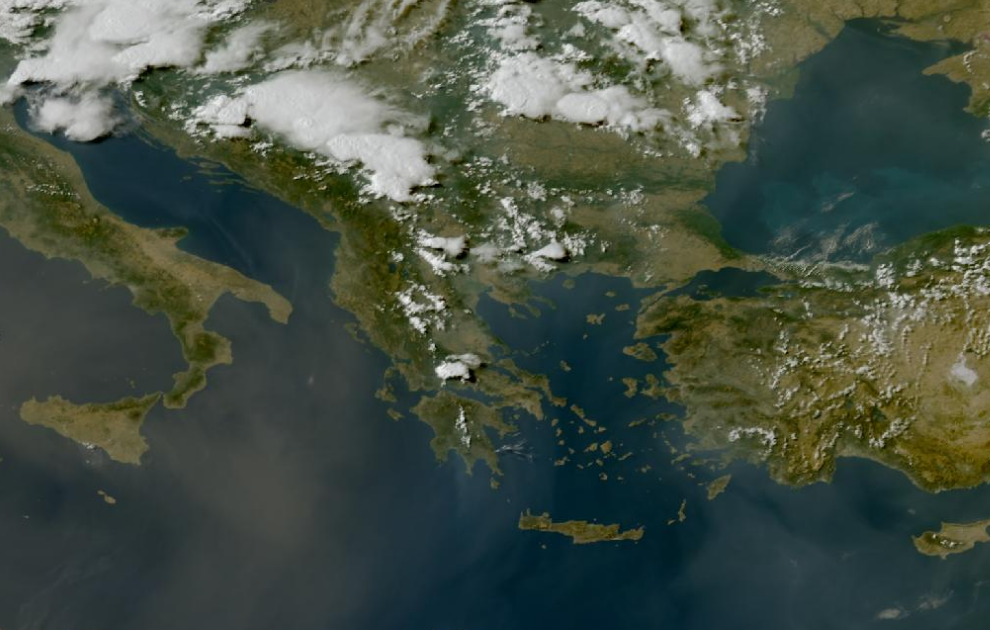Τελευταία δορυφορική εικόνα νεφοκάλυψης
