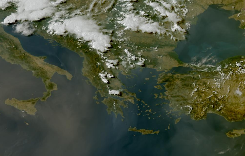 Τελευταία δορυφορική εικόνα νεφοκάλυψης