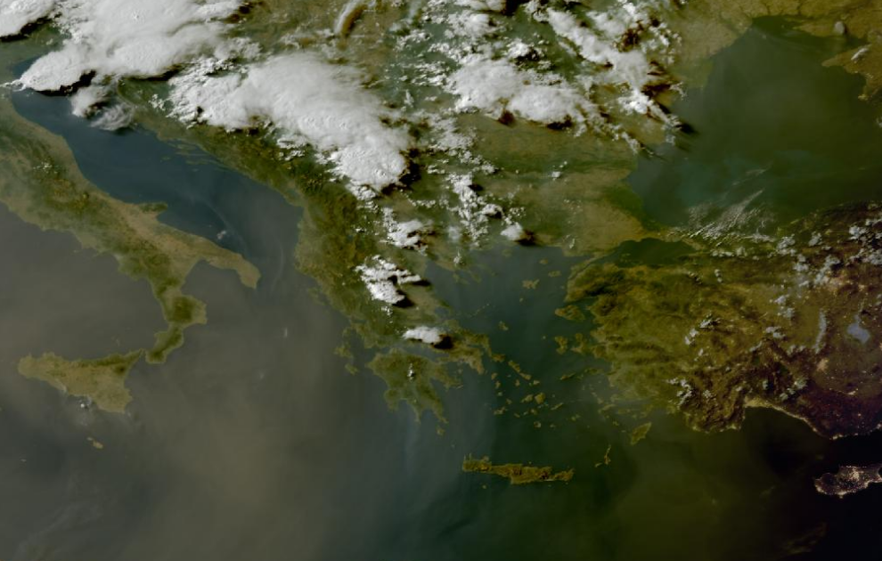 Τελευταία δορυφορική εικόνα νεφοκάλυψης