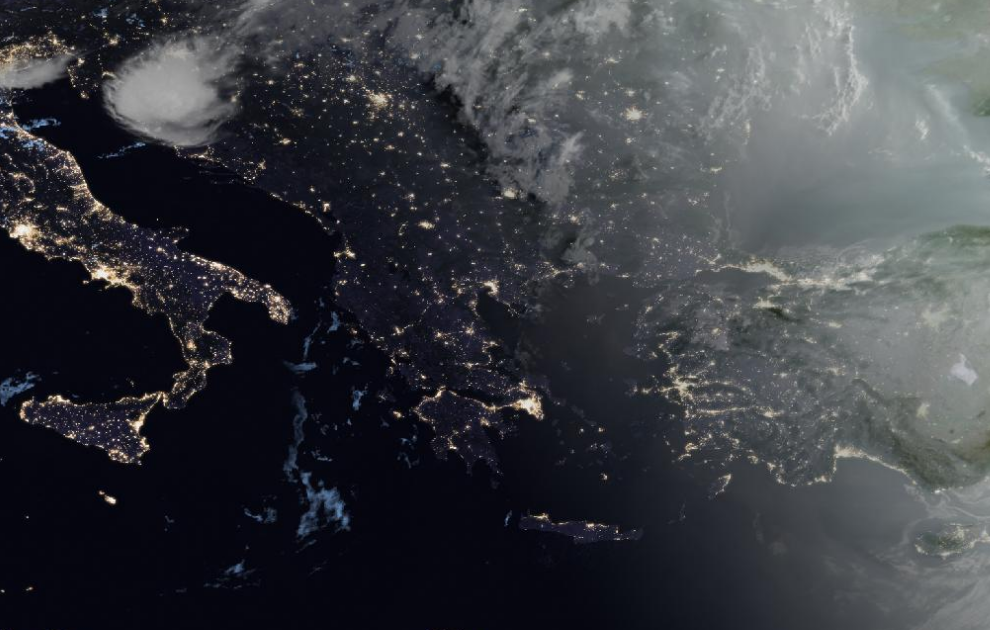 Τελευταία δορυφορική εικόνα νεφοκάλυψης