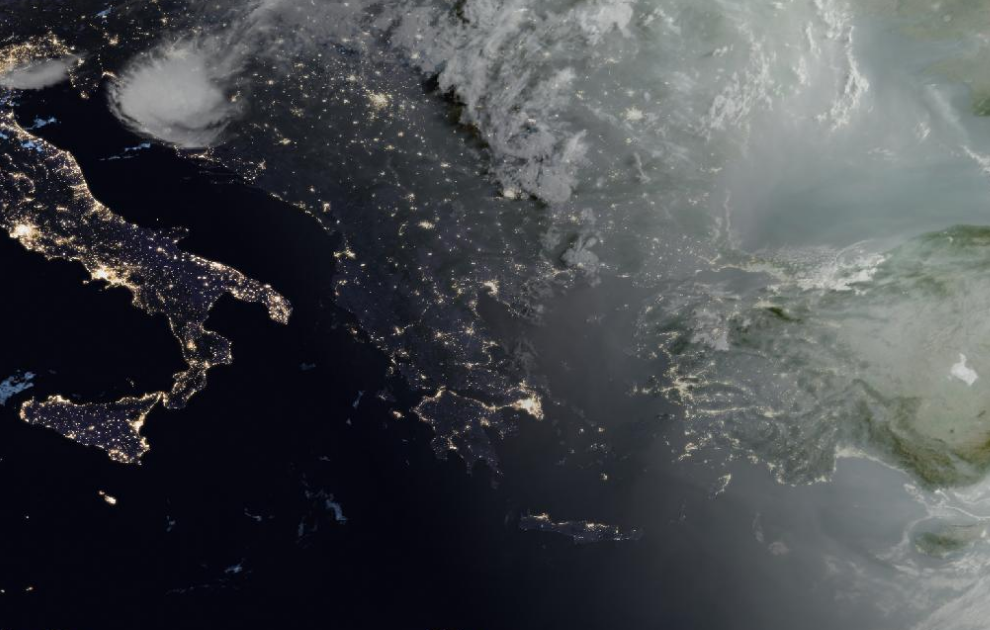 Τελευταία δορυφορική εικόνα νεφοκάλυψης