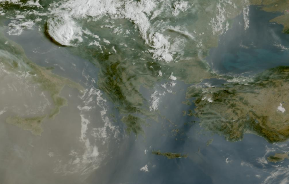 Τελευταία δορυφορική εικόνα νεφοκάλυψης