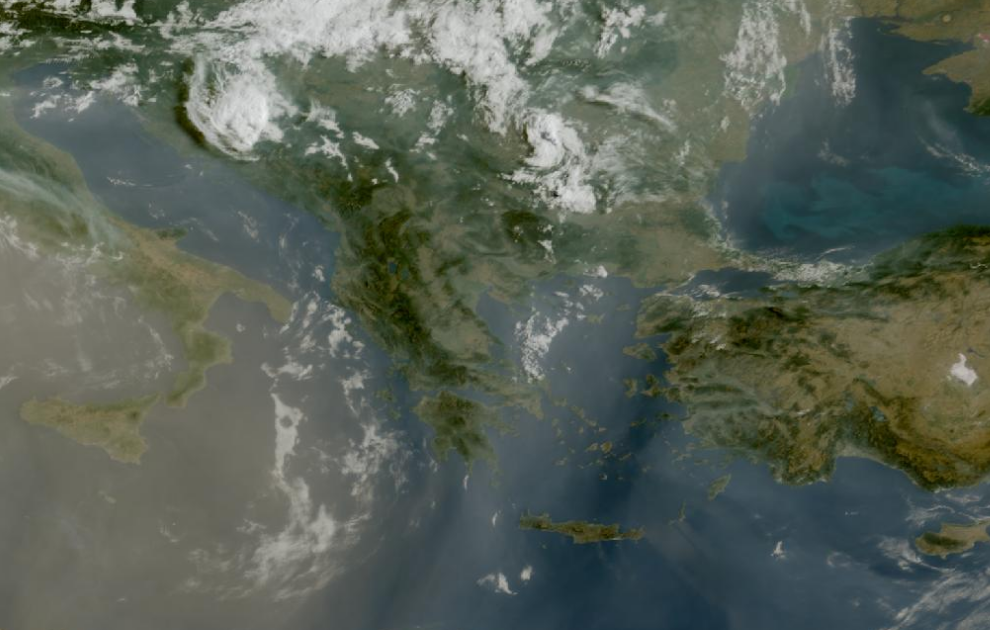 Τελευταία δορυφορική εικόνα νεφοκάλυψης