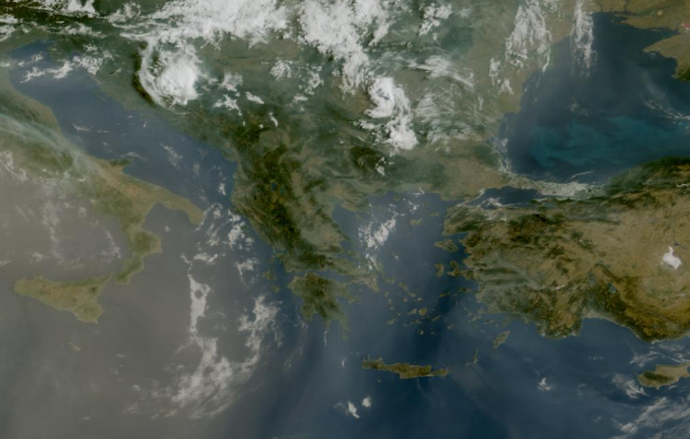 Τελευταία δορυφορική εικόνα νεφοκάλυψης