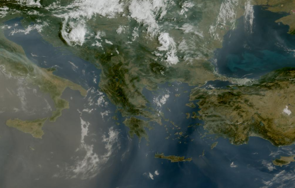 Τελευταία δορυφορική εικόνα νεφοκάλυψης