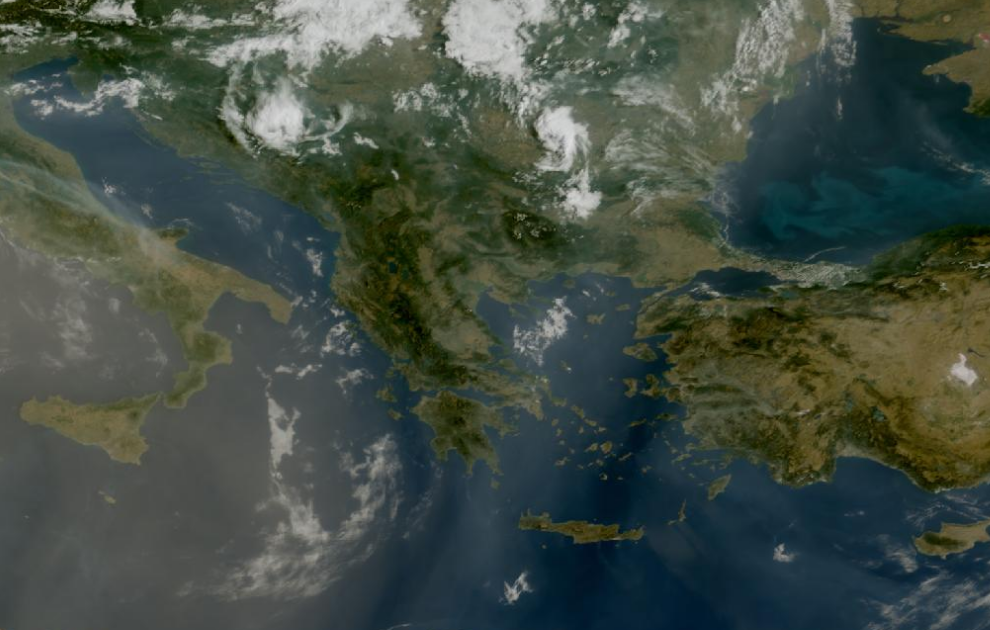 Τελευταία δορυφορική εικόνα νεφοκάλυψης