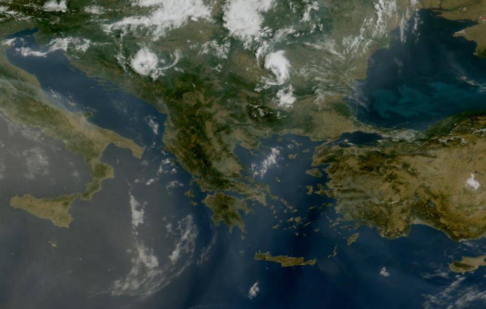 Τελευταία δορυφορική εικόνα νεφοκάλυψης